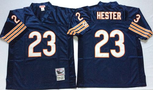Mitchell&Ness Bears #23 Devin Hester Blue Small No. Throwback Stitched NFL Jersey